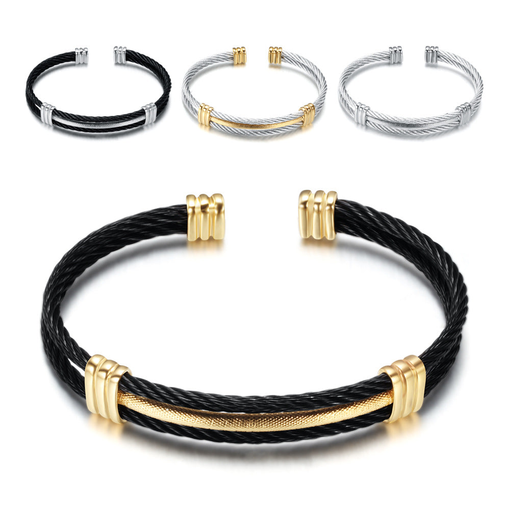 Herren Armband aus geflochtenem Edelstahl mit eleganten Akzenten Shop Nory