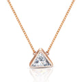Damen elegante Halskette mit dreieckigem Kristallanhänger Shop Nory