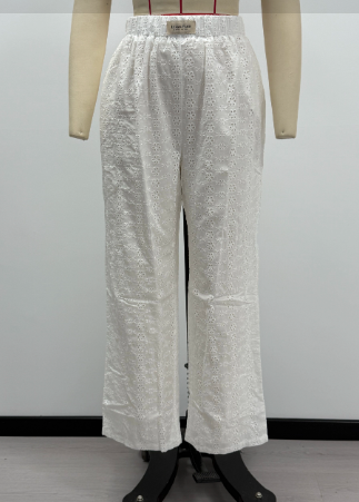Loose fit Gestreift Elastisch Taille Hose