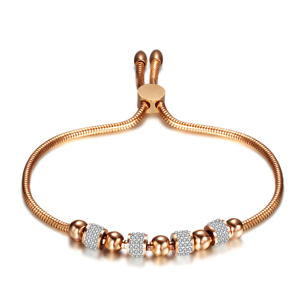 Damen Armband mit funkelnden Zirkonia-Elementen und verstellbarem Zugverschluss Shop Nory