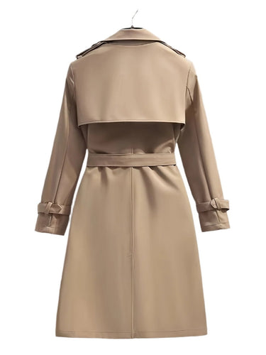 doppelte Reihe Trenchcoat für Damen - mit Gürtel in der Taille