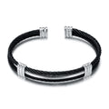 Herren Armband aus geflochtenem Edelstahl mit eleganten Akzenten Shop Nory