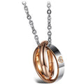 Damen Halskette mit zwei ineinander verschlungenen Ringen Shop Nory