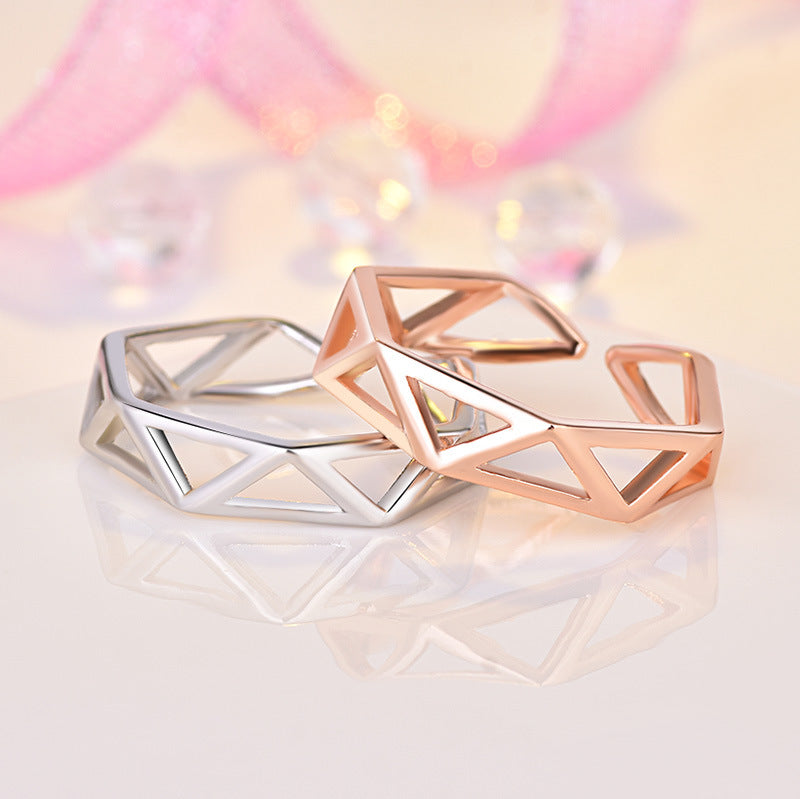 Damen Offener Ring mit modernem geometrischen Design Shop Nory