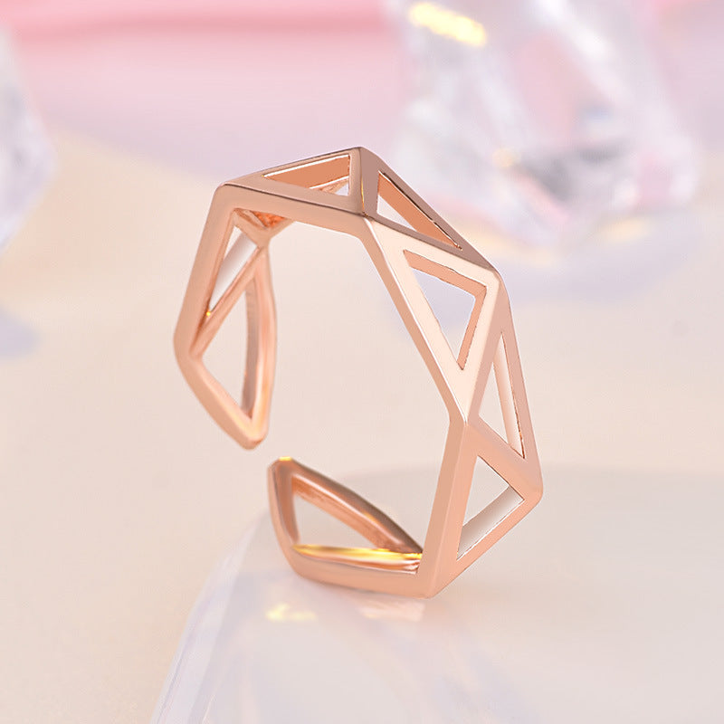 Damen Offener Ring mit modernem geometrischen Design Shop Nory