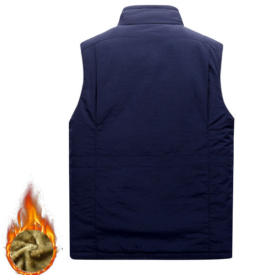 Herren Outdoor‑Utility‑Weste mit wärmendem Teddyplüschfutter und Mehrfachtaschen Shop Nory