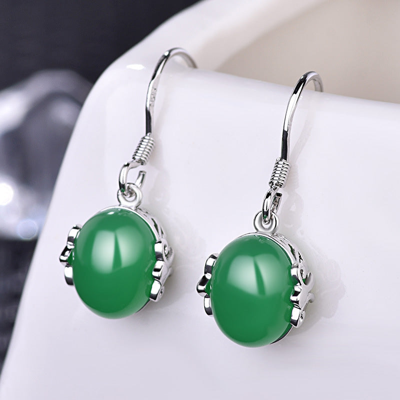 Damen-Ohrringe mit elegantem roten Edelstein und hochwertigem Edelstahl-Design Shop Nory