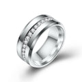 Herren Ring mit funkelnden Zirkonia und stilvollem, geometrischem Design Shop Nory