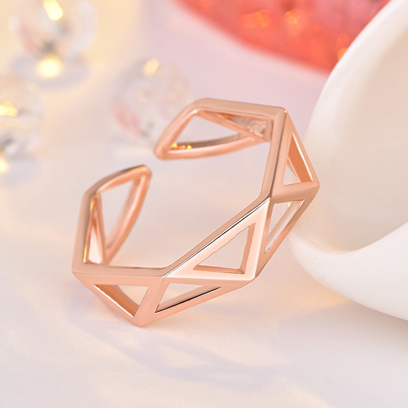 Damen Offener Ring mit modernem geometrischen Design Shop Nory