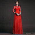 Damen Elegantes Abendkleid mit transparenter Spitze und schickem Rock Shopnory