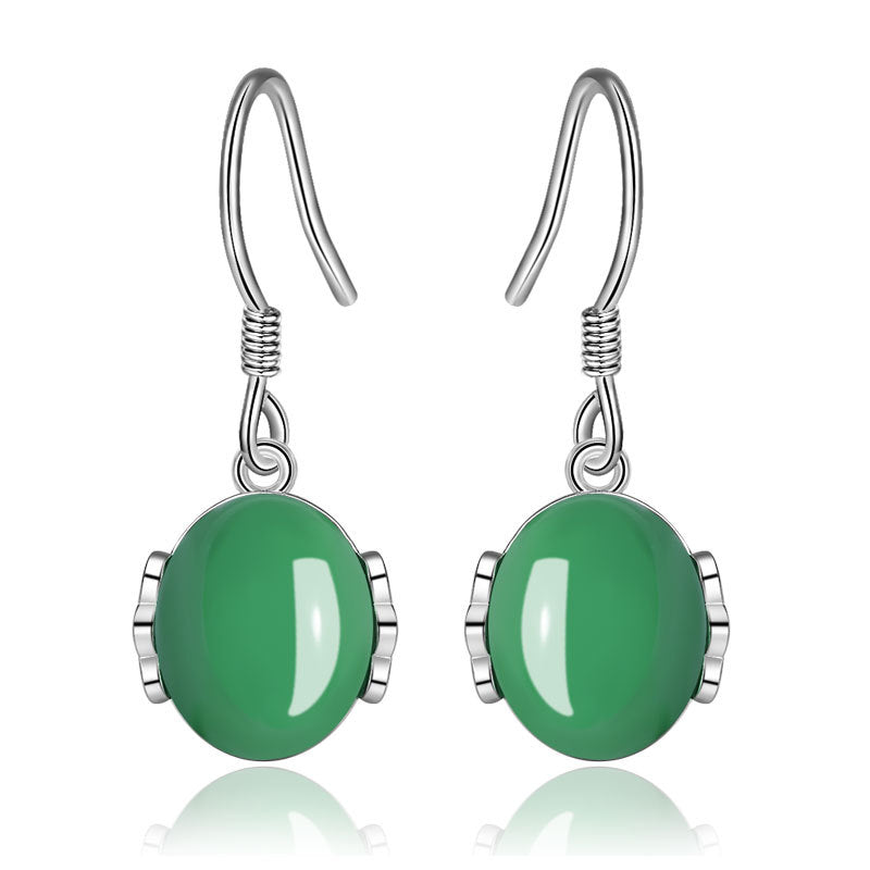 Damen-Ohrringe mit elegantem roten Edelstein und hochwertigem Edelstahl-Design Shop Nory