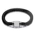 Herren Elegantes geflochtenes Armband mit funkelndem Verschluss Shop Nory