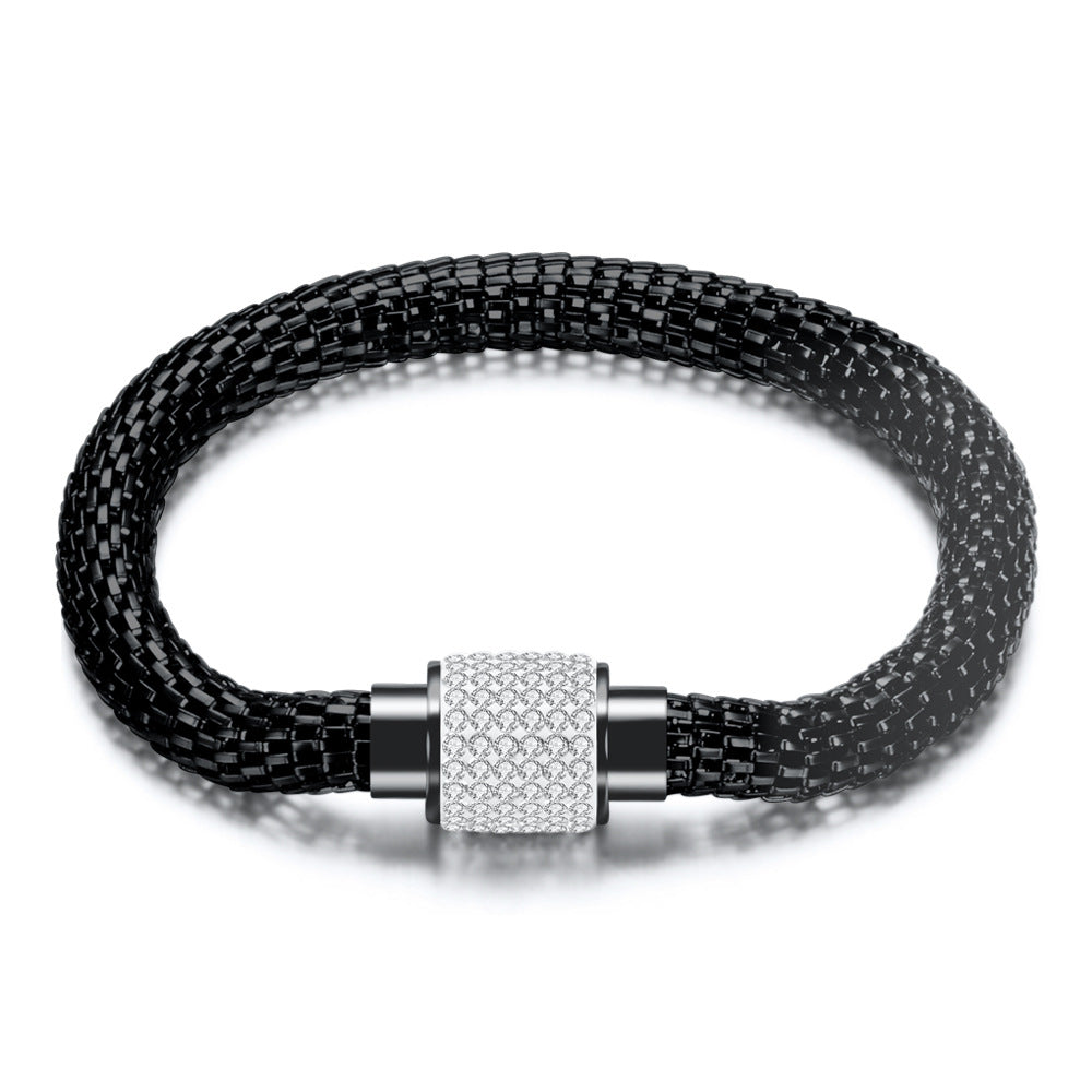 Herren Elegantes geflochtenes Armband mit funkelndem Verschluss Shop Nory