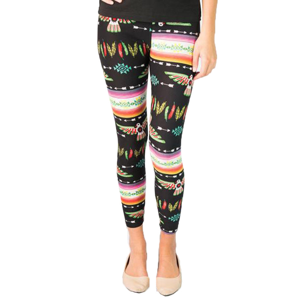 Damen Stretch-Leggings mit Ethno-Print, hohem Bund & elastischem Komfort Shop Nory