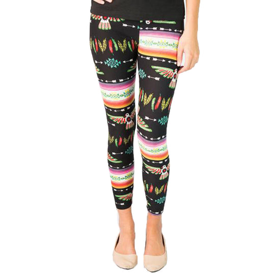 Damen Stretch-Leggings mit Ethno-Print, hohem Bund & elastischem Komfort Shop Nory