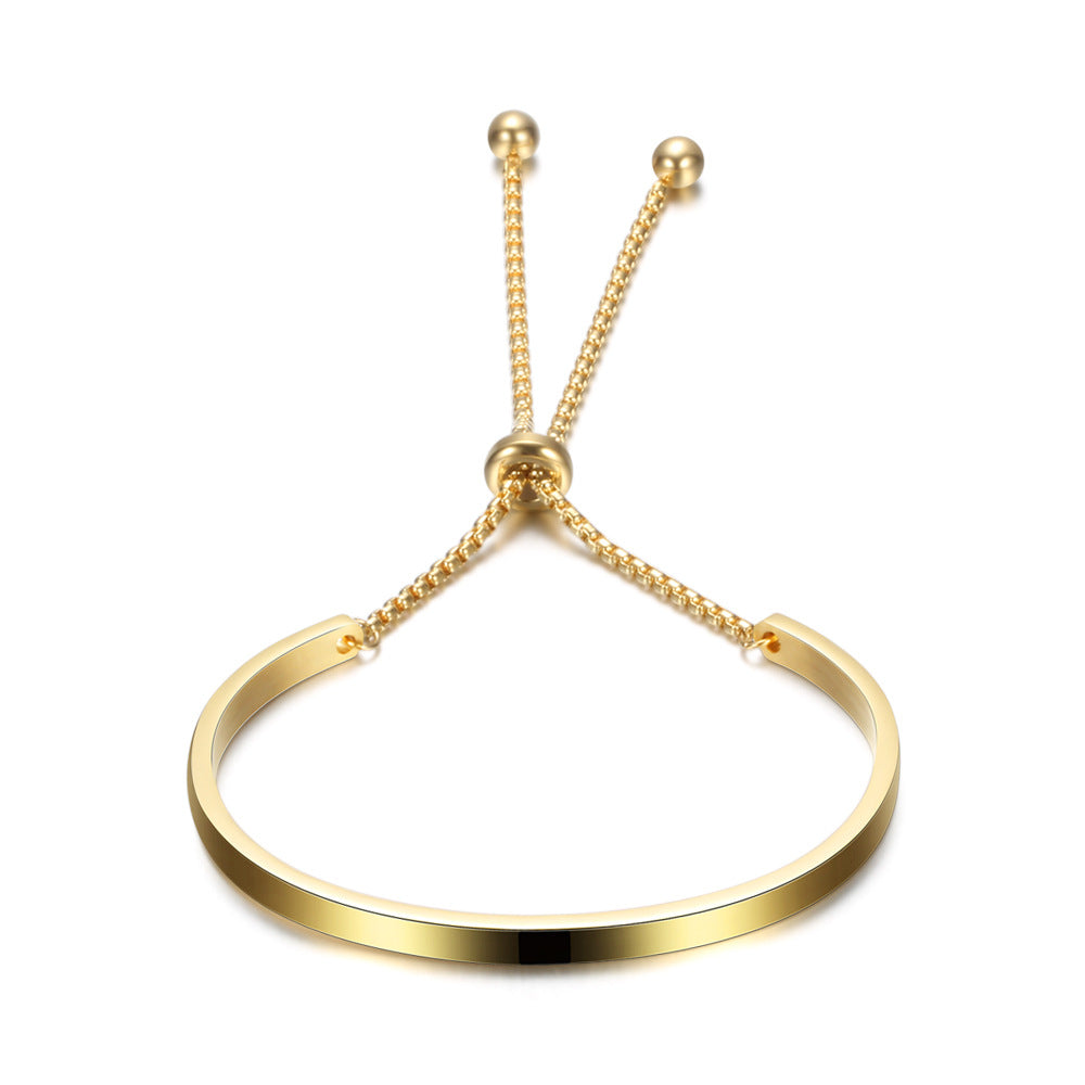 Damen Armband mit verstellbarem Zugverschluss aus hochwertigem Edelstahl Shop Nory