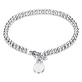 Damen Armband aus hochwertigem Edelstahl mit gravierbarem Charm Shop Nory
