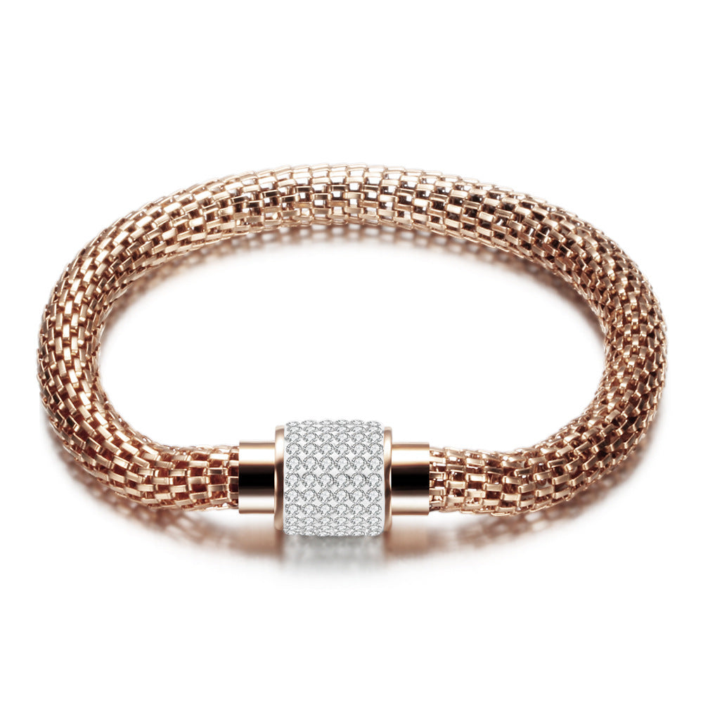 Herren Elegantes geflochtenes Armband mit funkelndem Verschluss Shop Nory