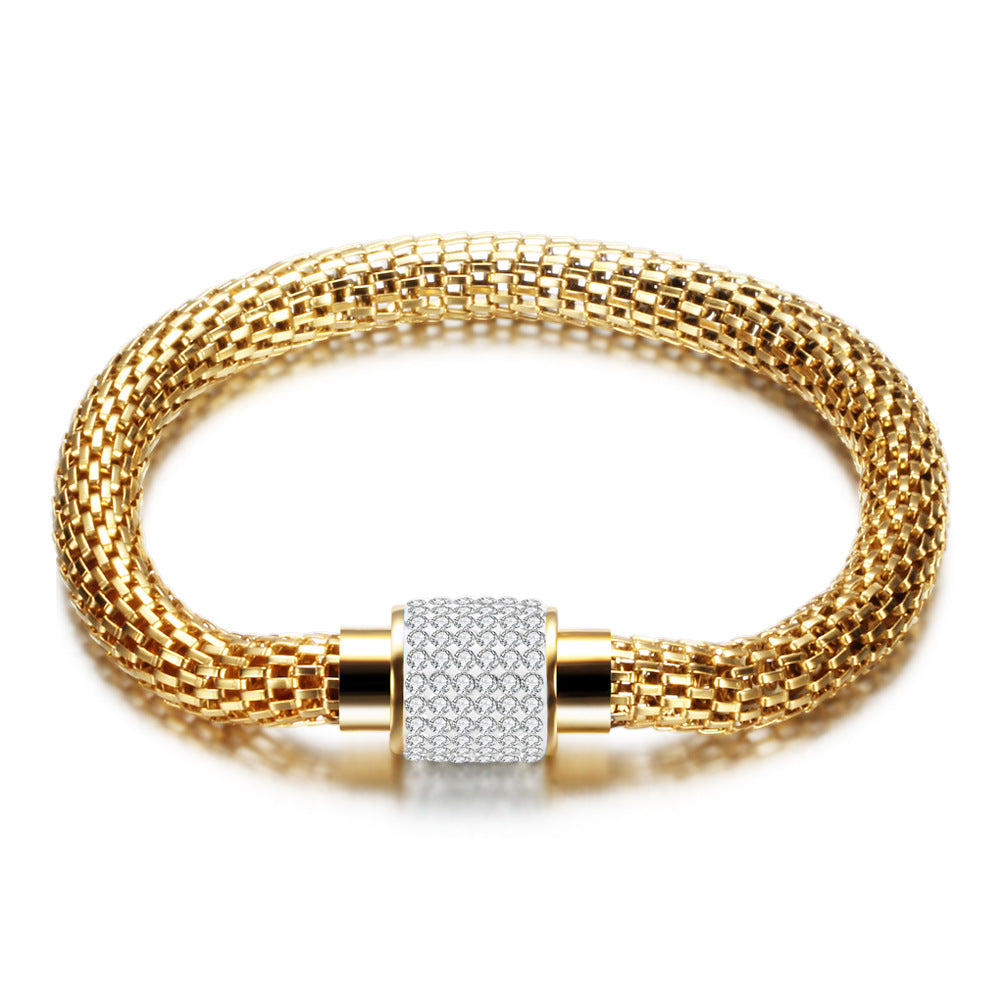 Herren Elegantes geflochtenes Armband mit funkelndem Verschluss Shop Nory