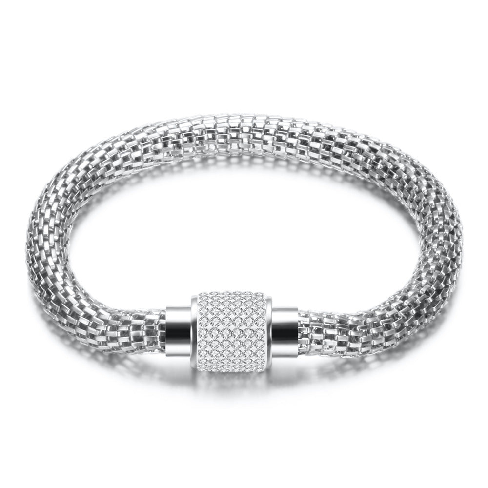 Herren Elegantes geflochtenes Armband mit funkelndem Verschluss Shop Nory