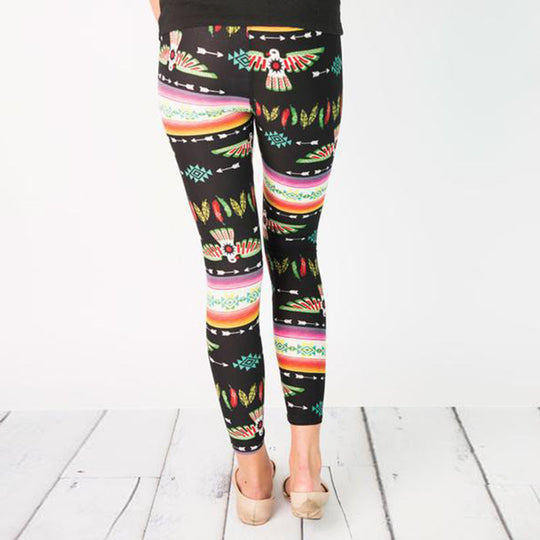 Damen Stretch-Leggings mit Ethno-Print, hohem Bund & elastischem Komfort Shop Nory