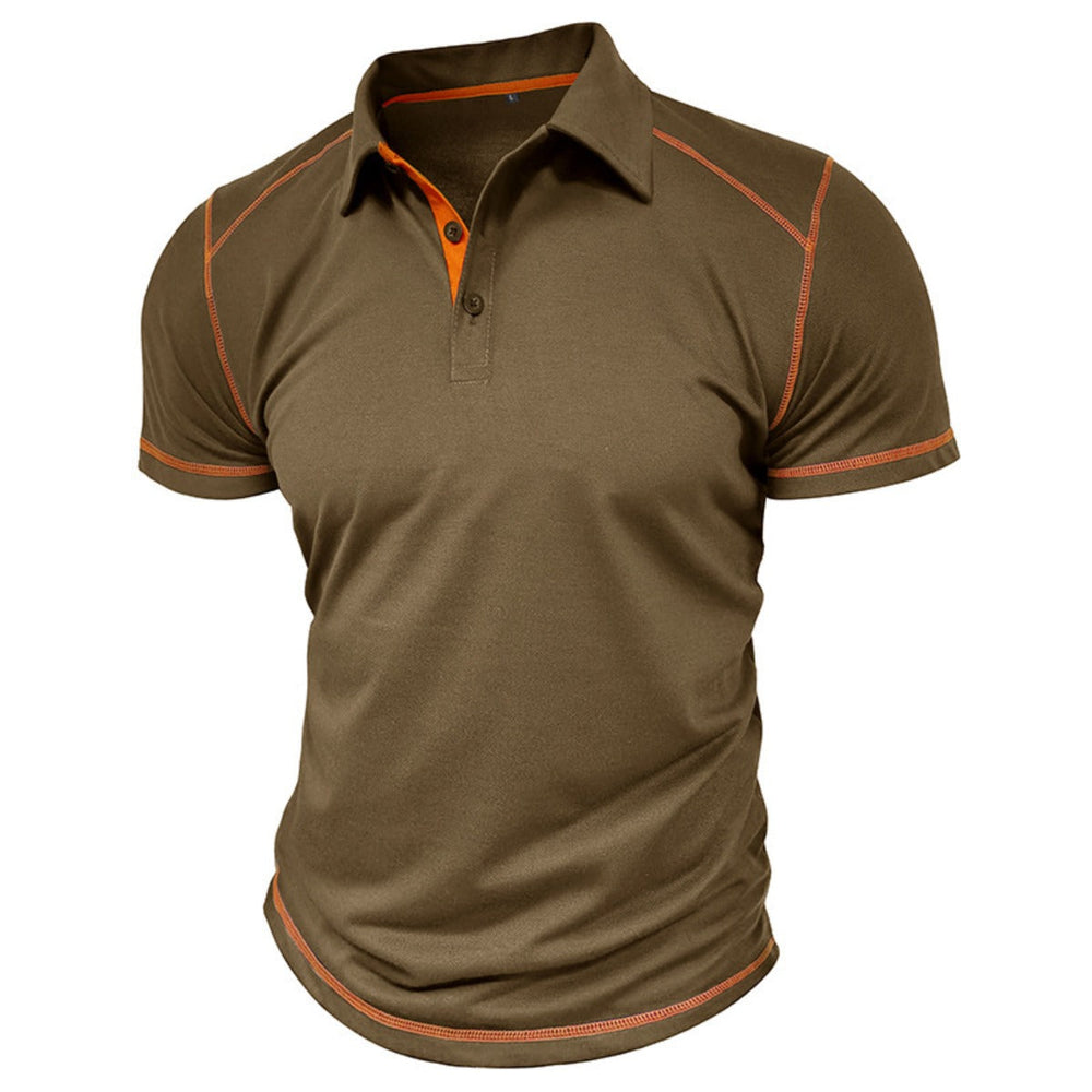 Kurzärmeliges Poloshirt zum Spleißen