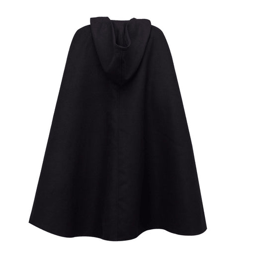 Damen Kapuzen-Umhang aus Fleece mit weitem A‑Linien‑Cape und Frontschlitz Shop Nory