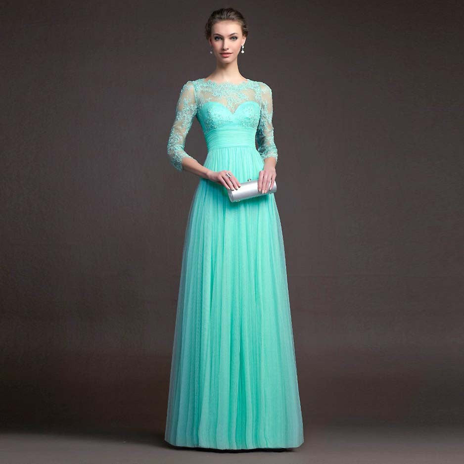Damen Elegantes Abendkleid mit transparenter Spitze und schickem Rock Shopnory