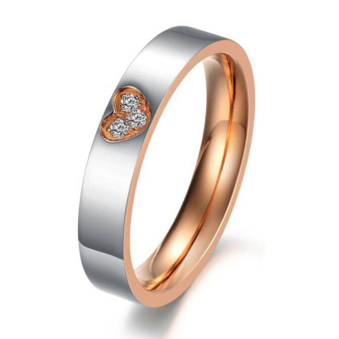 Damen Ring mit Herzmotiv und funkelnden Zirkonia Shop Nory