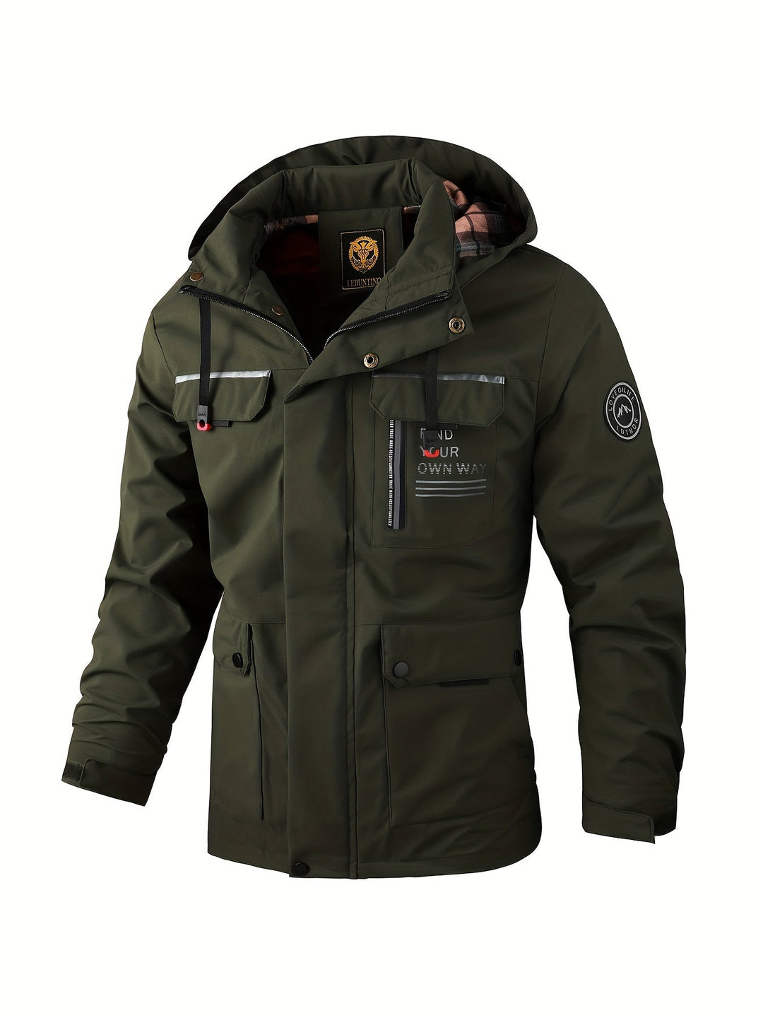 Herren Kapuzen Utility Jacke