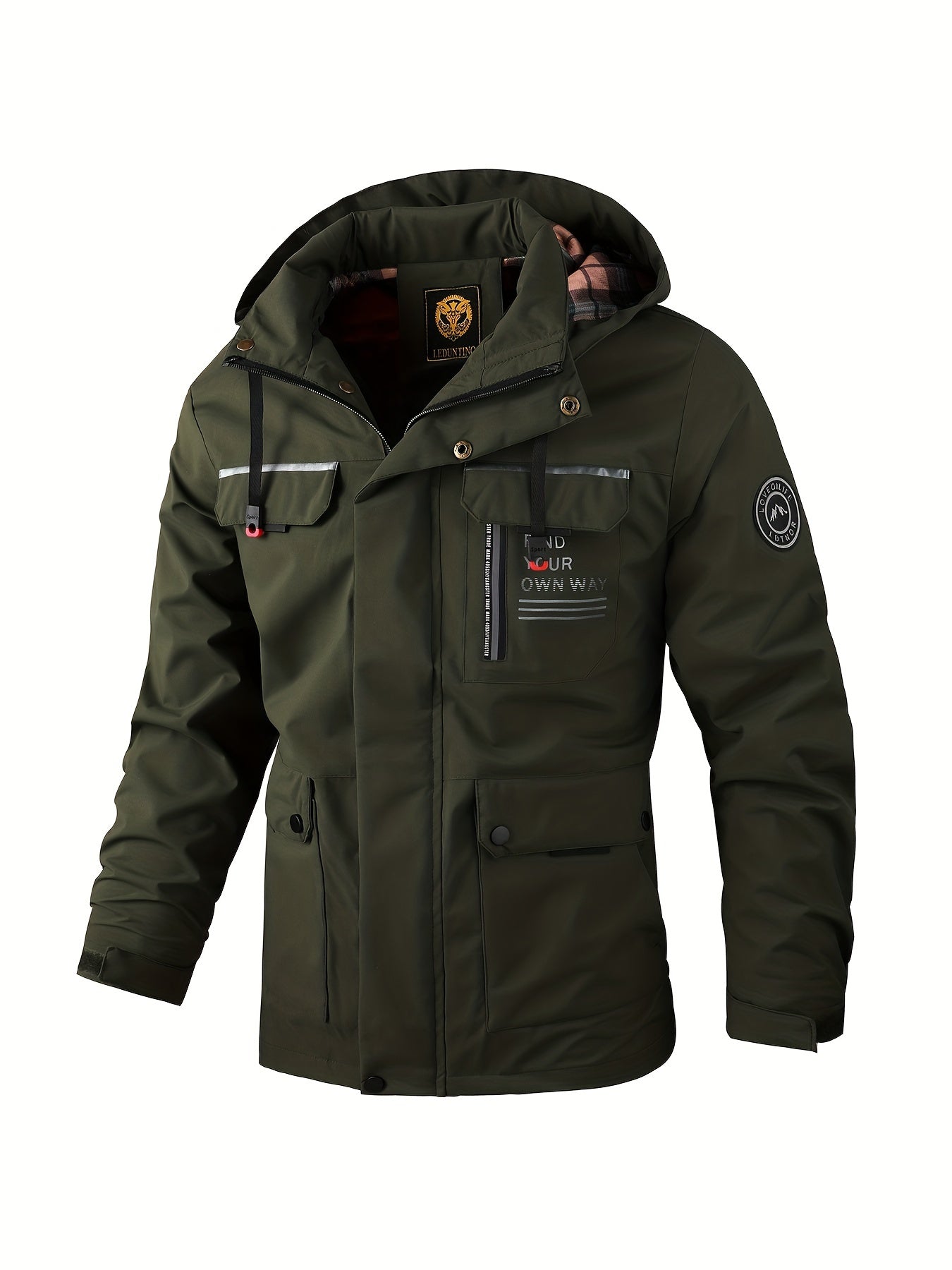 Herren Kapuzen Utility Jacke