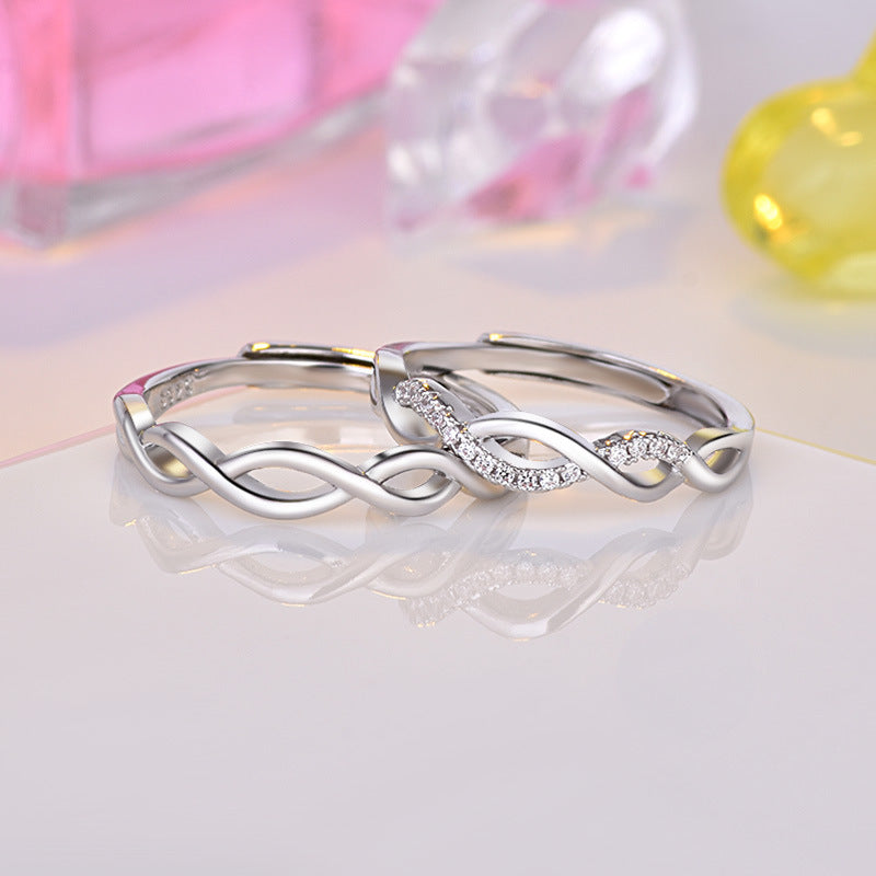 Damenring mit kunstvollem Doppelspiral-Design Shop Nory