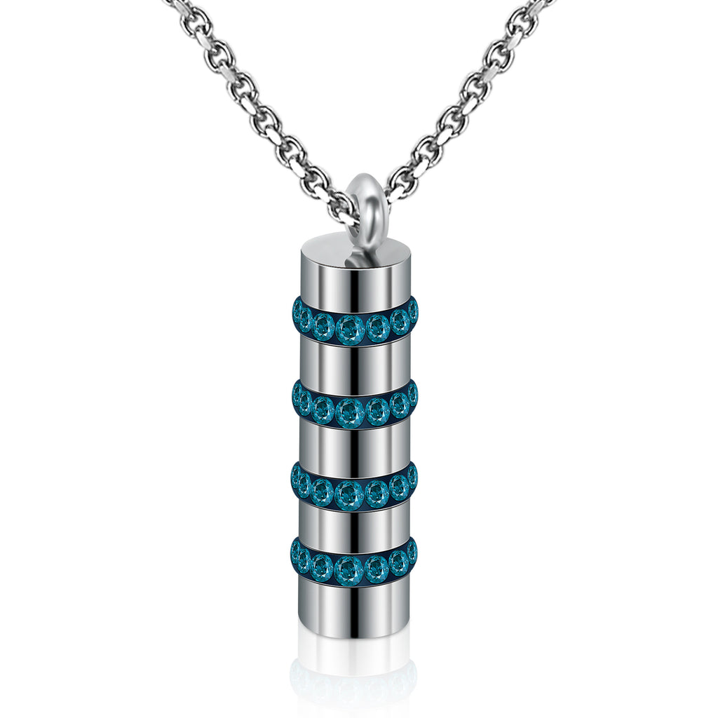 Damen stilvolle Edelstahl-Halskette mit eleganten schwarzen Zirkonia Shop Nory