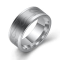 Herren Ring mit modernem, graviertem Design und satinierter Oberfläche Shop Nory