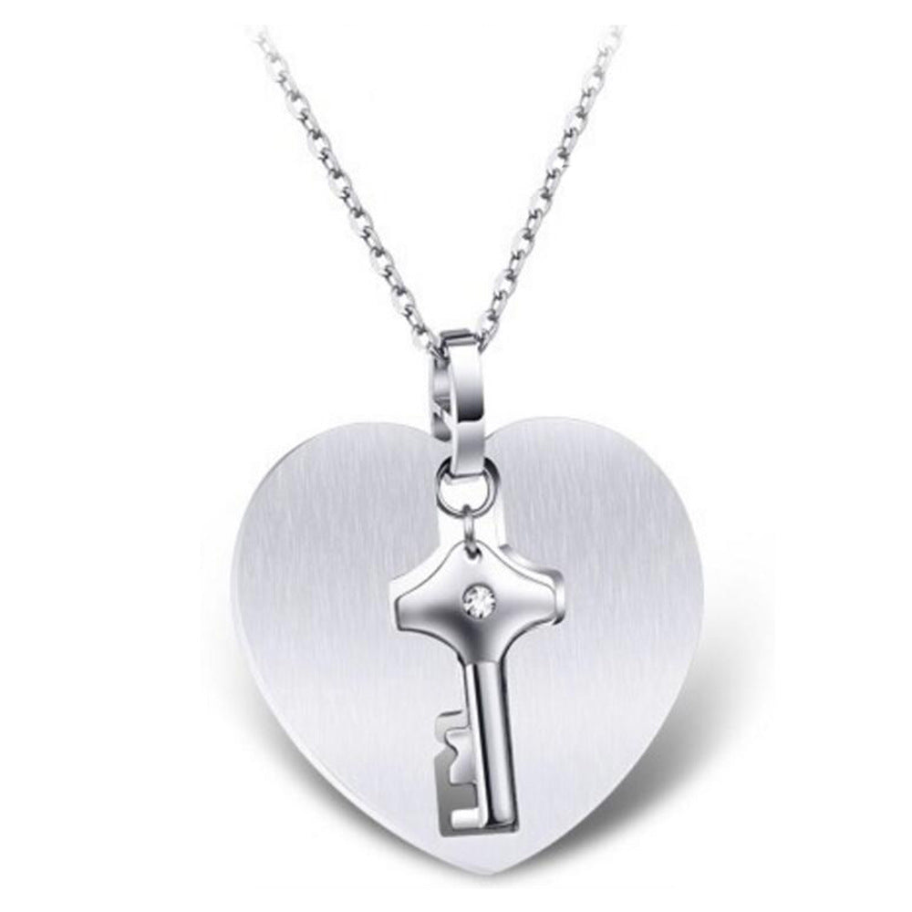 Damen Schmuckset mit herzförmigem Anhänger und Schlüssel-Design Shop Nory