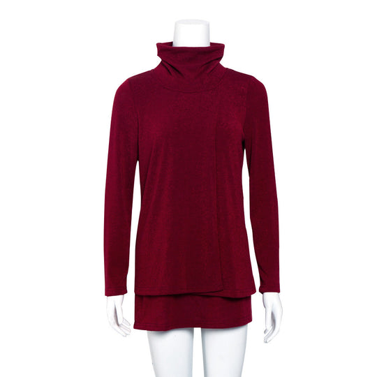 Damen Langer Rollkragen-Layering-Tunika aus weichem Jersey Shop Nory