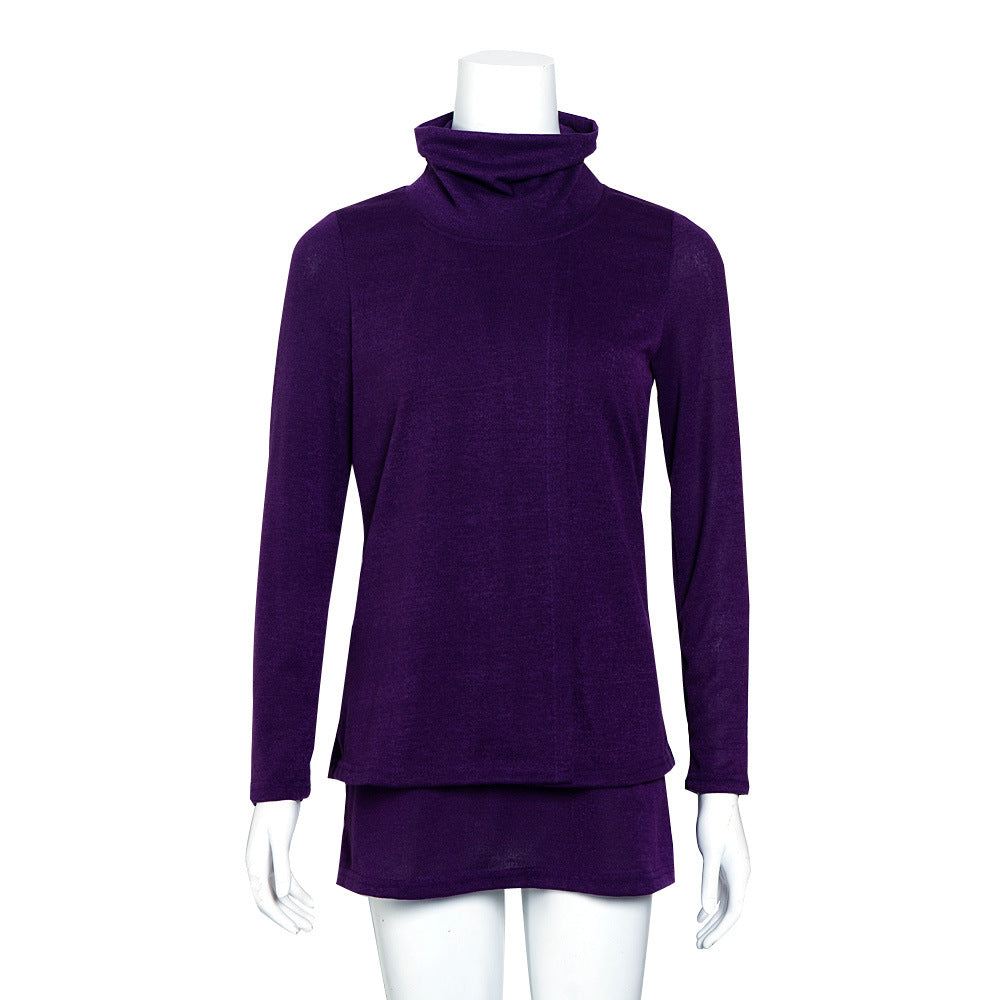 Damen Langer Rollkragen-Layering-Tunika aus weichem Jersey Shop Nory