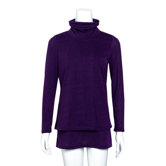 Damen Langer Rollkragen-Layering-Tunika aus weichem Jersey Shop Nory