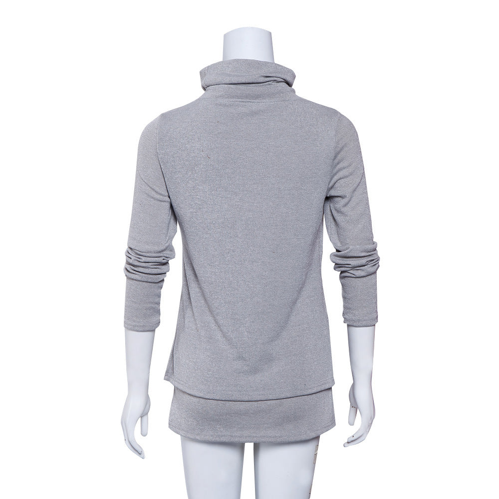Damen Langer Rollkragen-Layering-Tunika aus weichem Jersey Shop Nory