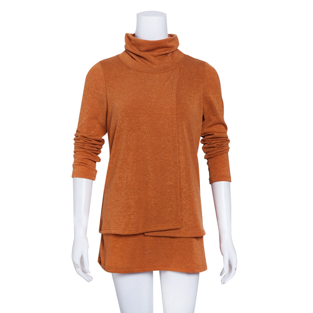 Damen Langer Rollkragen-Layering-Tunika aus weichem Jersey Shop Nory
