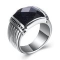 Herren Ring mit facettiertem Onyx-Einsatz und modernem Design Shop Nory