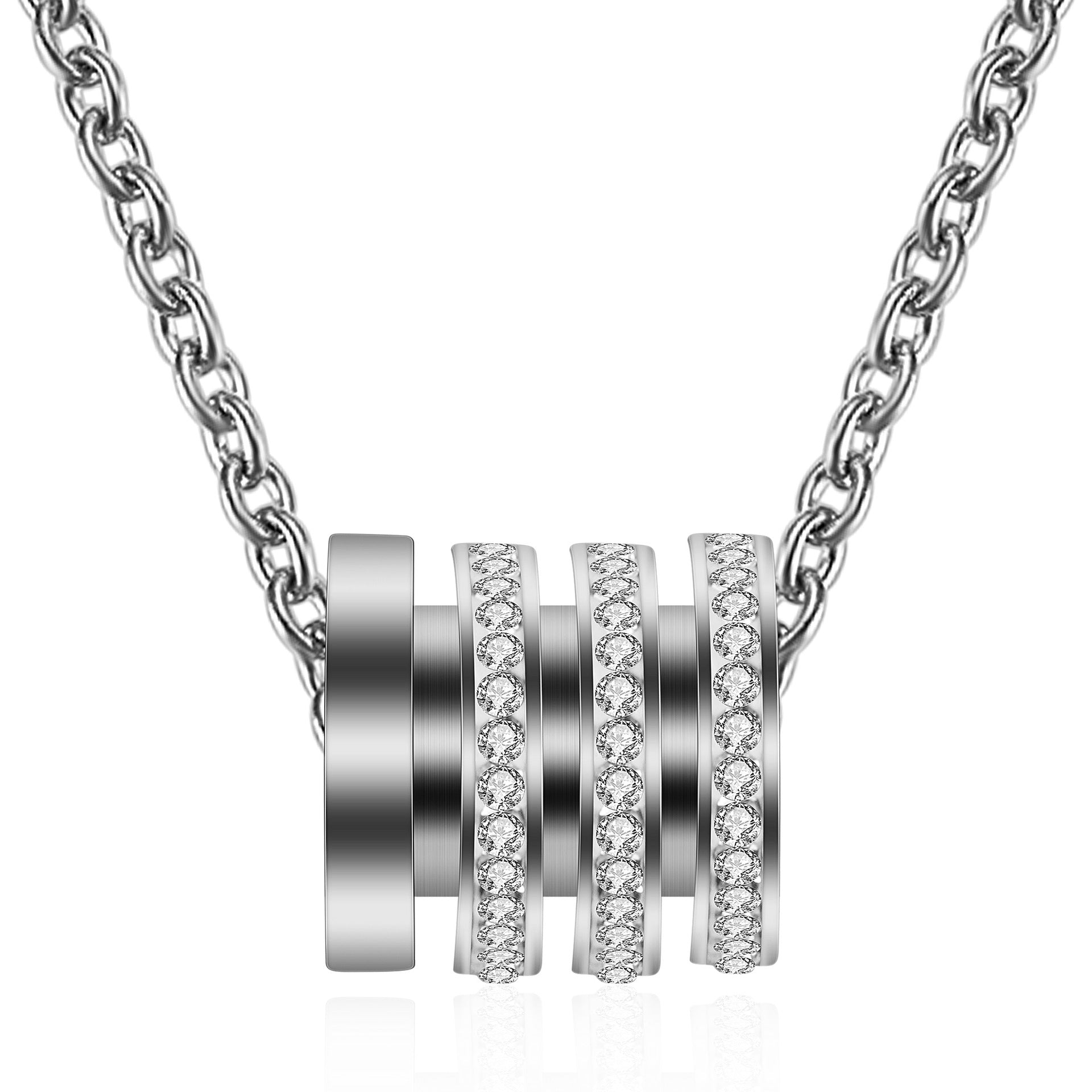 Damen eleganter Halskette mit funkelnden Zirkonia-Steinen Shop Nory