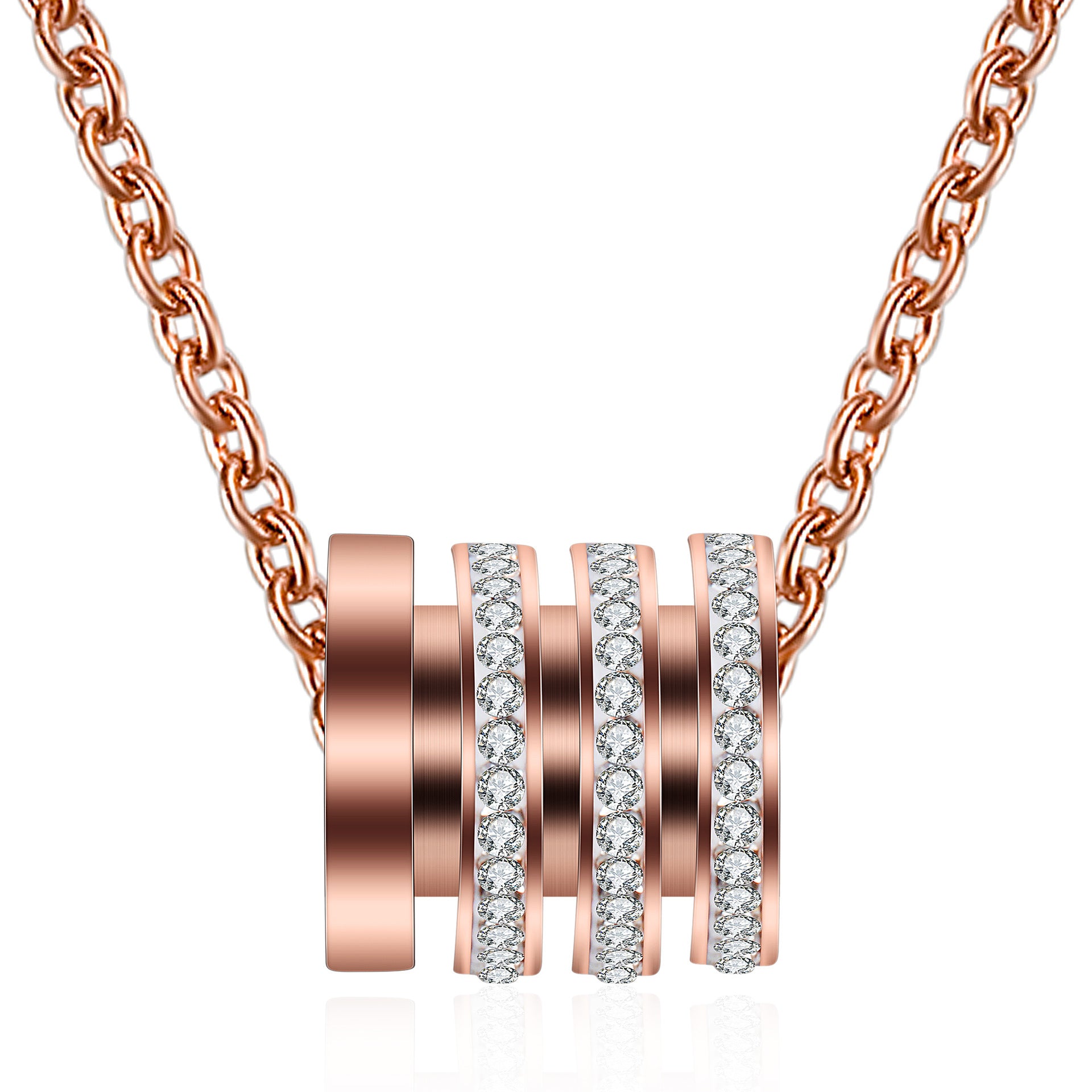 Damen eleganter Halskette mit funkelnden Zirkonia-Steinen Shop Nory