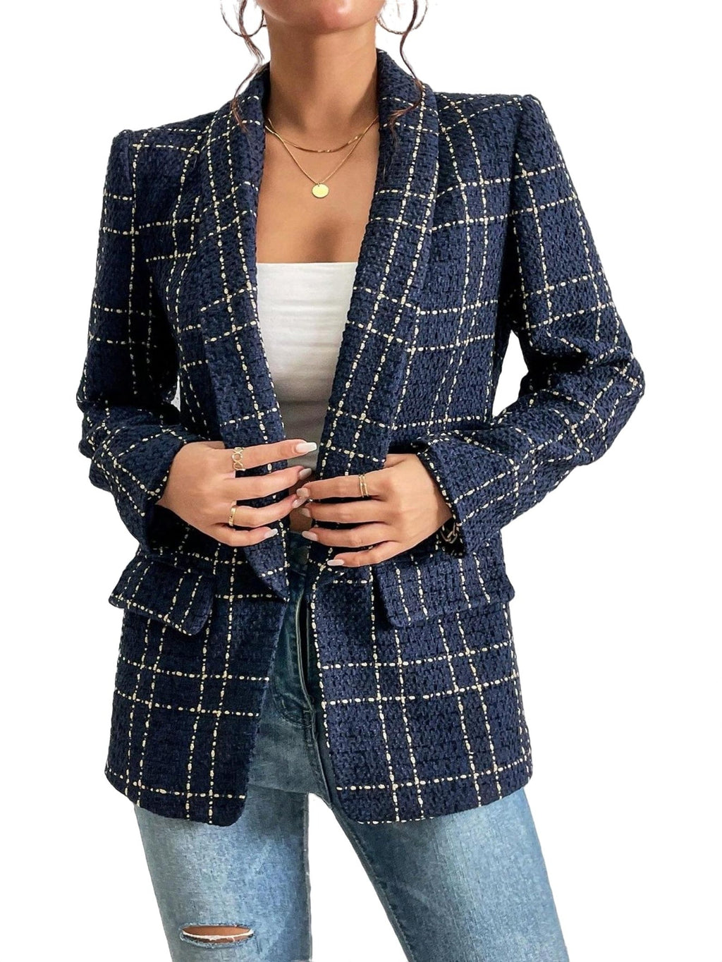 Karierter Blazer