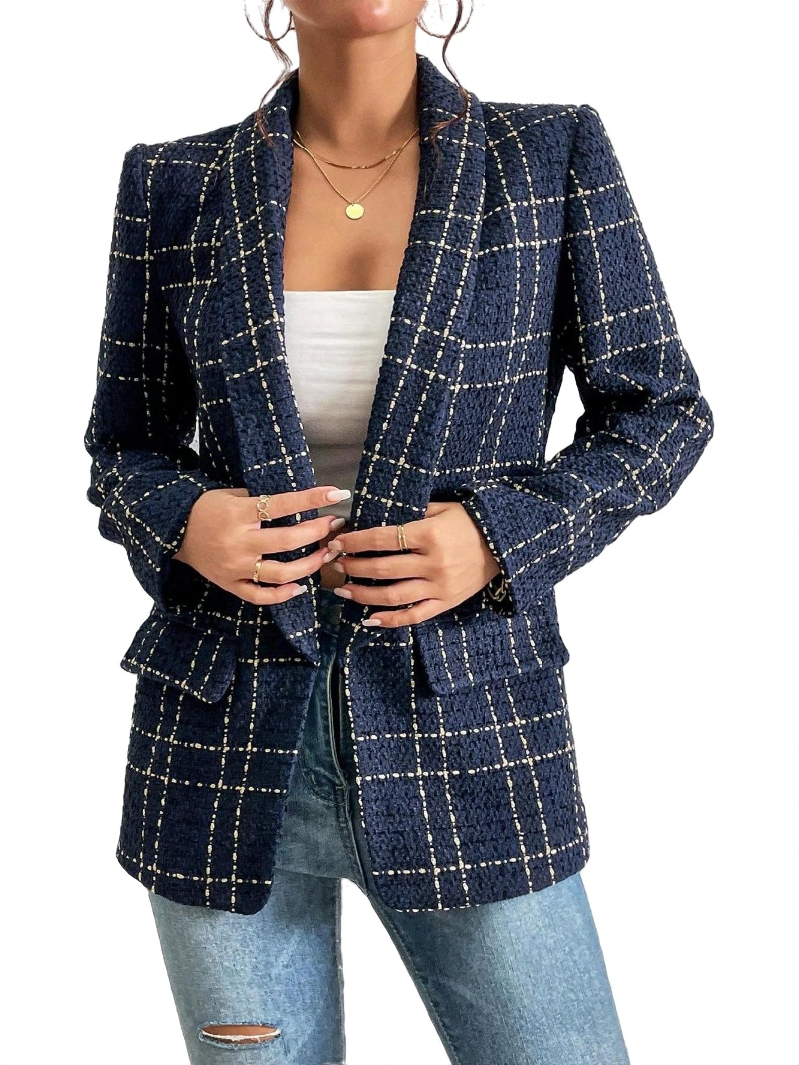 Karierter Blazer
