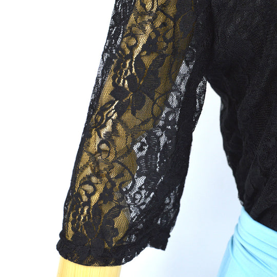 Damen Zweiteiliges Abendkleid mit Spitzen-Corsage, V-Ausschnitt & Maxirock mit hohem Beinschlitz Shop Nory