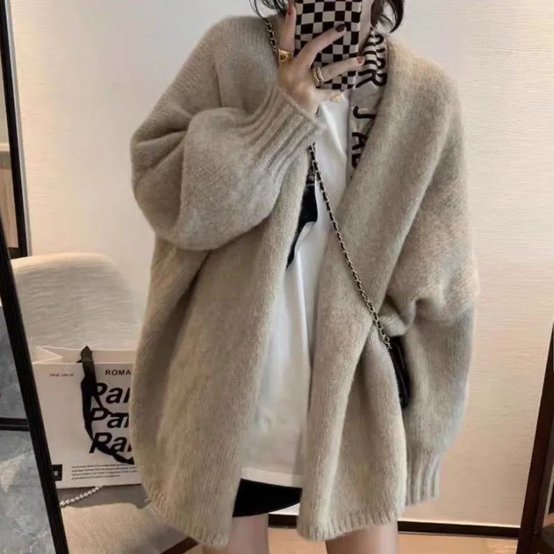 Gemütlicher Oversized Strickcardigan mit Knopfverschluss