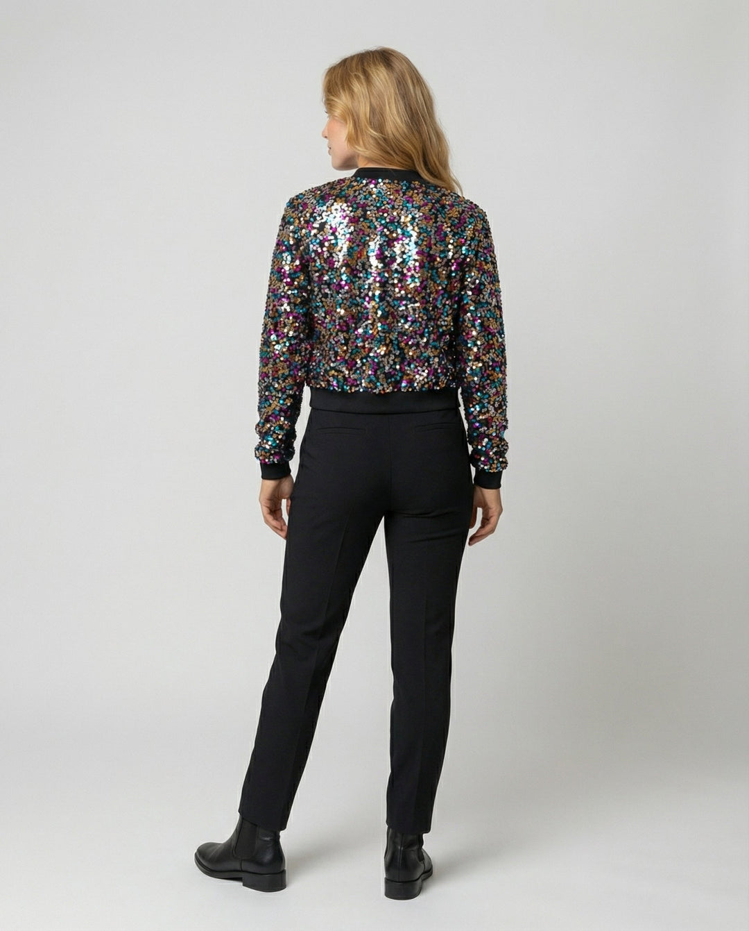 Pailletten Bomberjacke Damen