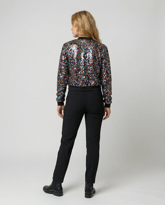 Pailletten Bomberjacke Damen