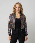 Pailletten Bomberjacke Damen